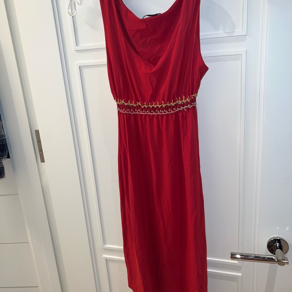 Red cover-up dress